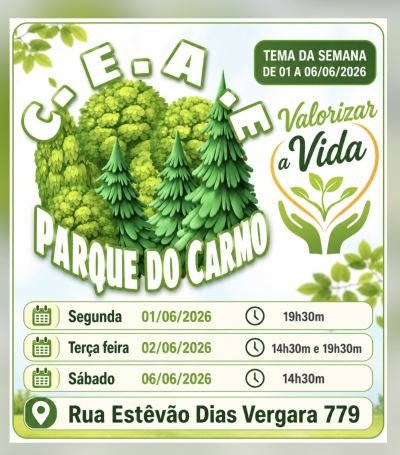 Agenda da semana de 01 a 06/06/2026